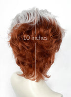 X-Men 97 Rogue Silver White Mixed Ginger Wavy Lace Front Synthetic Men's Wig LW4132B