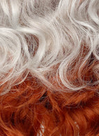 X-Men 97 Rogue Silver White Mixed Ginger Wavy Lace Front Synthetic Wig LW4132