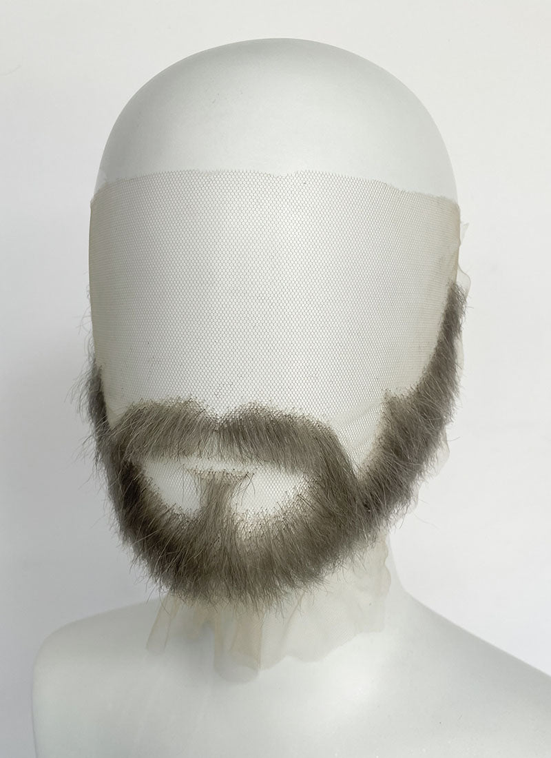 The Last of Us Joel Miller Handmade HD Lace Realistic Grey Beard and Moustache Facial Hair Set MB001