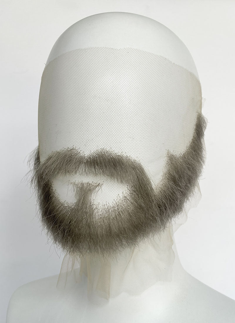 The Last of Us Joel Miller Handmade HD Lace Realistic Grey Beard and Moustache Facial Hair Set MB001