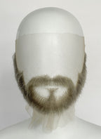 Handmade HD Lace Realistic Sage Grey Beard and Moustache Facial Hair Set MB002