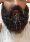 God of war Kratos Handmade HD Lace Realistic Brunette Mixed White Full Beard and Moustache Facial Hair Set MB003