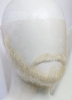 The Witcher 3 Geralt of Rivia Handmade HD Lace Realistic Platinum Blonde Beard and Moustache Facial Hair Set MB011