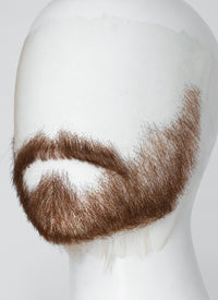Handmade HD Lace Realistic Brown Beard and Moustache Facial Hair Set MB012