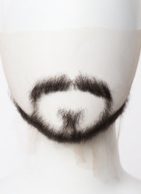 Marve Doctor Strange Handmade HD Lace Realistic Natural Black Extended Goatee Beard and Moustache Facial Hair Set MB017