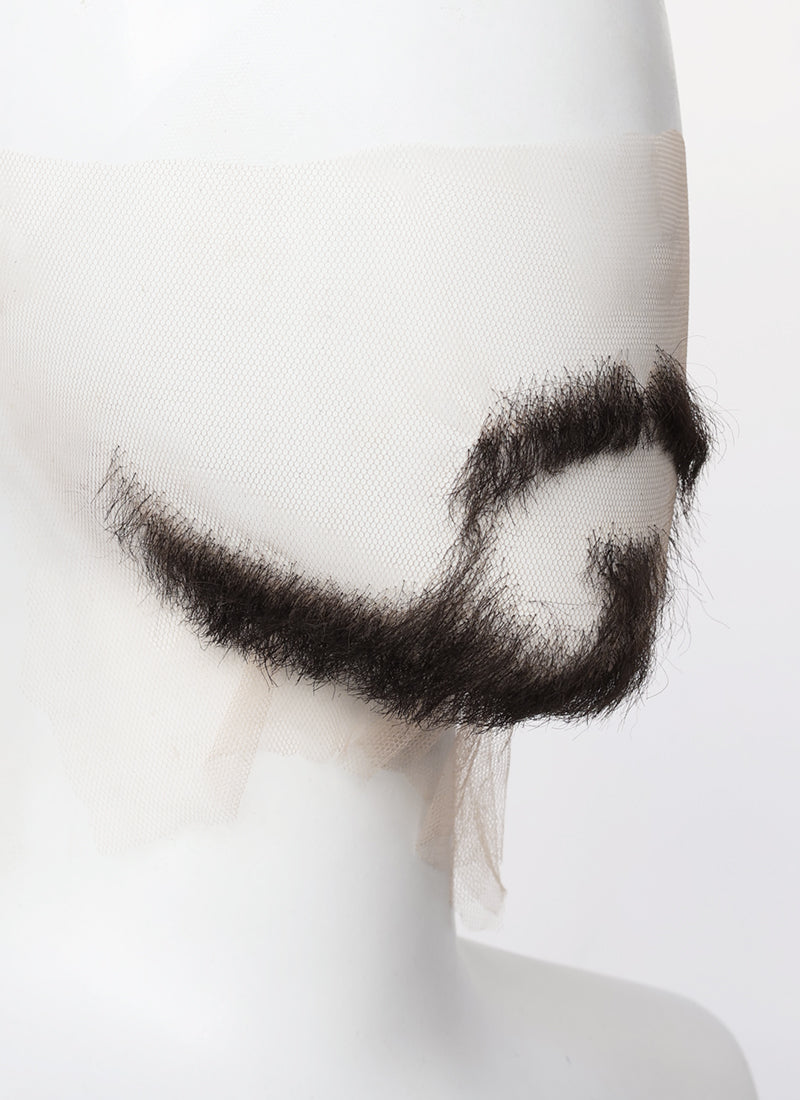 Marve Doctor Strange Handmade HD Lace Realistic Natural Black Extended Goatee Beard and Moustache Facial Hair Set MB017