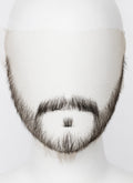 Hannibal Will Graham Handmade HD Lace Realistic Natural Black Long Stubble Beard and Moustache Facial Hair Set MB023