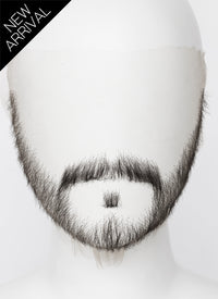 Hannibal Will Graham Handmade HD Lace Realistic Natural Black Long Stubble Beard and Moustache Facial Hair Set MB023