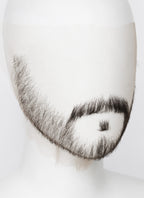 Hannibal Will Graham Handmade HD Lace Realistic Natural Black Long Stubble Beard and Moustache Facial Hair Set MB023