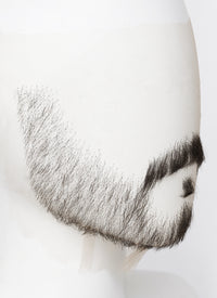 Hannibal Will Graham Handmade HD Lace Realistic Natural Black Long Stubble Beard and Moustache Facial Hair Set MB023