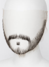 Hannibal Will Graham Handmade HD Lace Realistic Natural Black Long Stubble Beard and Moustache Facial Hair Set MB023