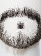 Hannibal Will Graham Handmade HD Lace Realistic Natural Black Long Stubble Beard and Moustache Facial Hair Set MB023