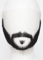 Sonic the Hedgehog Agent stone Handmade HD Lace Realistic Black Long Stubble Beard and Moustache Facial Hair Set MB024