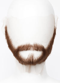 Sonic the Hedgehog Caleb Widogast Handmade HD Lace Realistic Auburn Long Stubble Beard and Moustache Facial Hair Set MB025