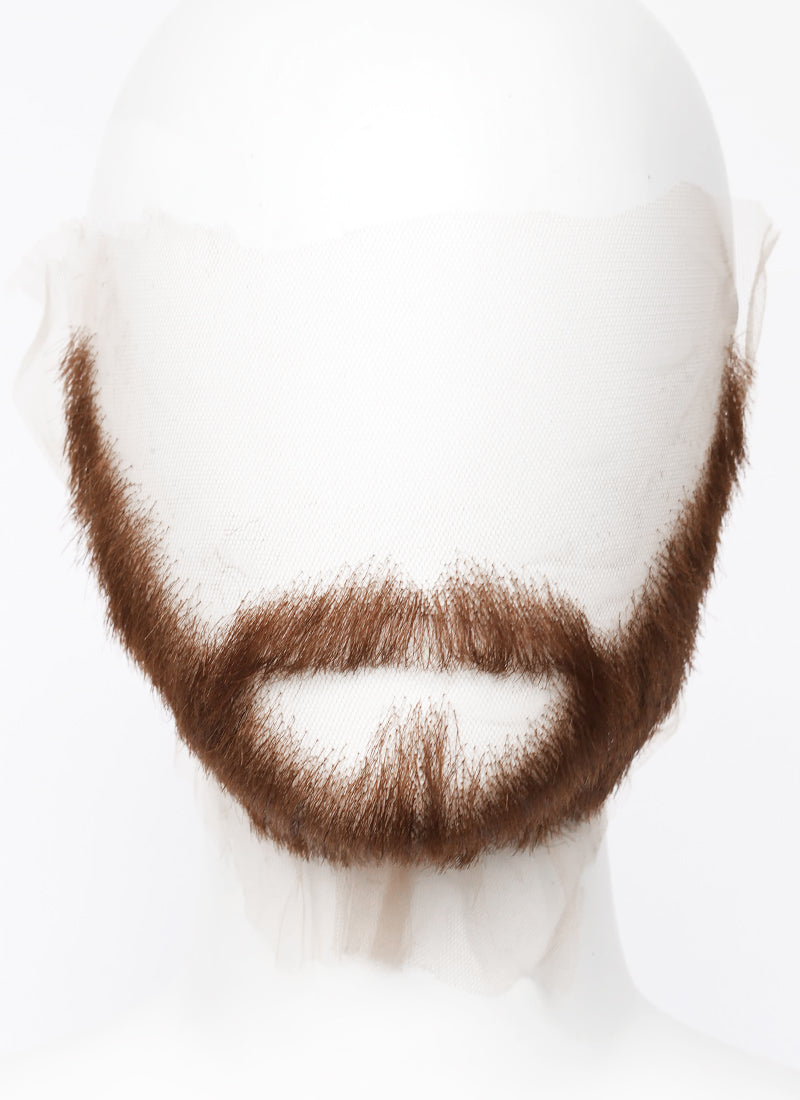 Critical Role Caleb Widogast Handmade HD Lace Realistic Auburn Long Stubble Beard and Moustache Facial Hair Set MB025
