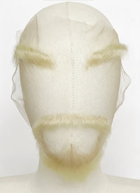 Handmade HD Lace Realistic Circle beard and Moustache Facial Hair Set With Eyebrows MB027