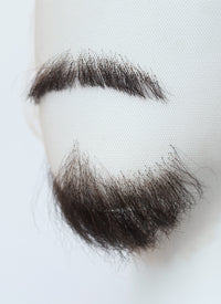 Bbno$ Alexander Leon Gumuchian Handmade HD Lace Realistic Natural Black Balbo Beard and Moustache Facial Hair Set MB028