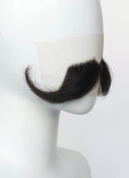 One Piece Gol D. Roger Handmade HD Lace Realistic Dark Brown Handlebar Beard and Moustache Facial Hair Set MB040