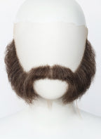 Disco Elysium Harrier Du Bois Handmade HD Lace Realistic Medium Brown Hulihee Beard and Moustache Facial Hair Set MB042