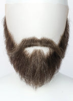 The Walking Dead Paul Rovia Handmade HD Lace Realistic Brown Mixed Grey Ducktail Beard and Moustache Facial Hair Set MB044