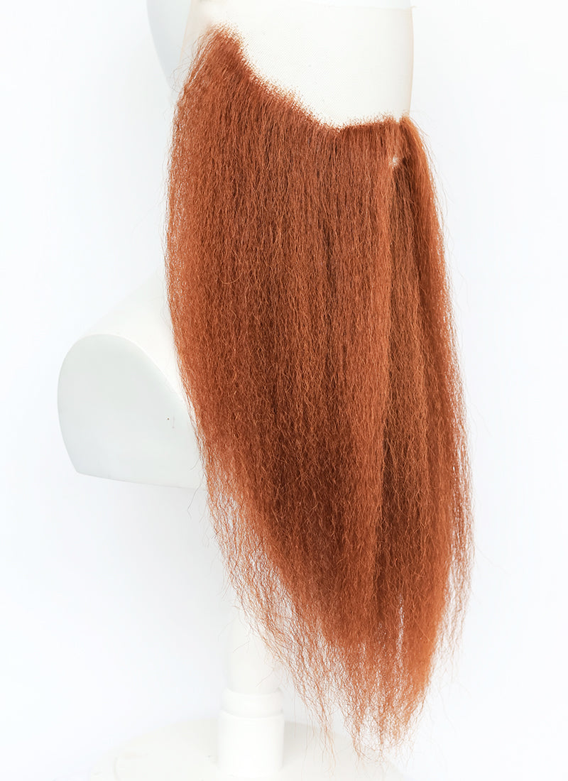 Vikings LARP Handmade HD Lace Realistic Ginger Beard and Moustache Facial Hair Set MB048A