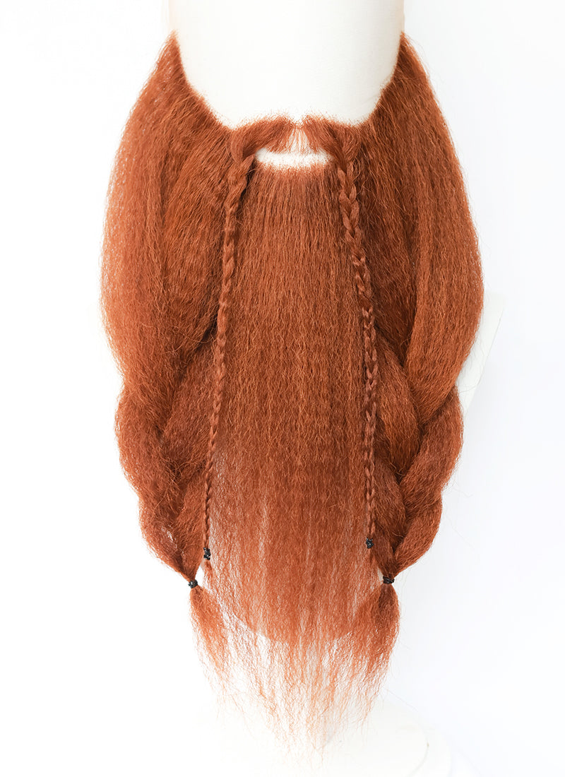 The Lord of the Rings Gimli Handmade HD Lace Realistic Ginger Beard and Moustache Facial Hair Set MB048