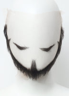 One Piece Dracule Mihawk Handmade HD Lace Realistic Black Beard and Moustache Facial Hair Set MB054