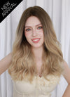 Mixed Blonde With Dark Roots Wavy Mono Top Kanekalon Lace Wig MN017