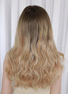 Mixed Blonde With Dark Roots Wavy Mono Top Kanekalon Lace Wig MN017