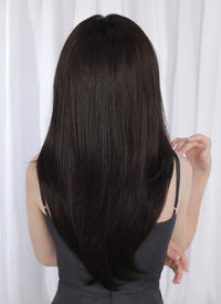 Black Straight Mono Top Kanekalon Lace Wig MN021
