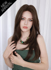 Brunette Straight Mono Top Kanekalon Lace Wig MN025