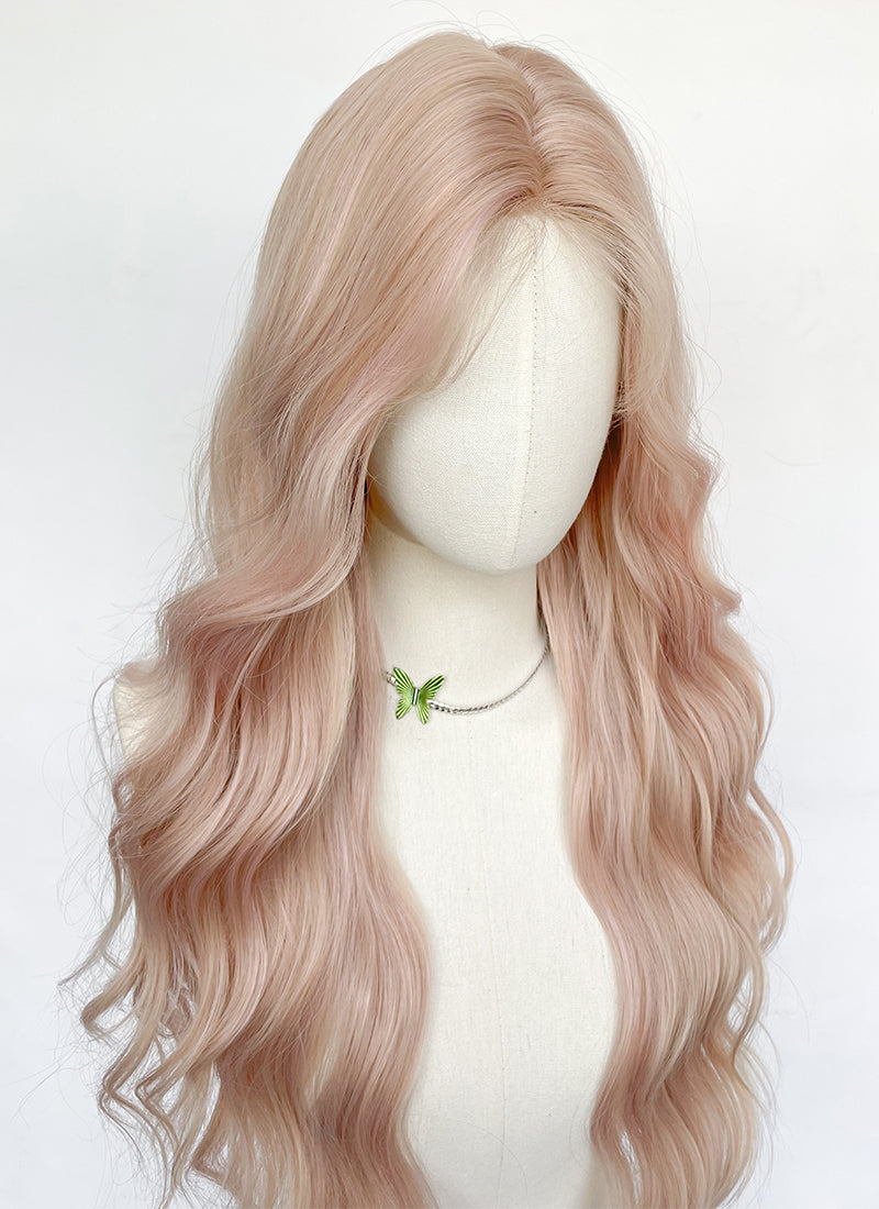 Pale Pink Wavy Synthetic Wig NL082 | WigIsFashion – Wig Is