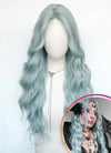 Pastel Blue Wavy Synthetic Wig NL084