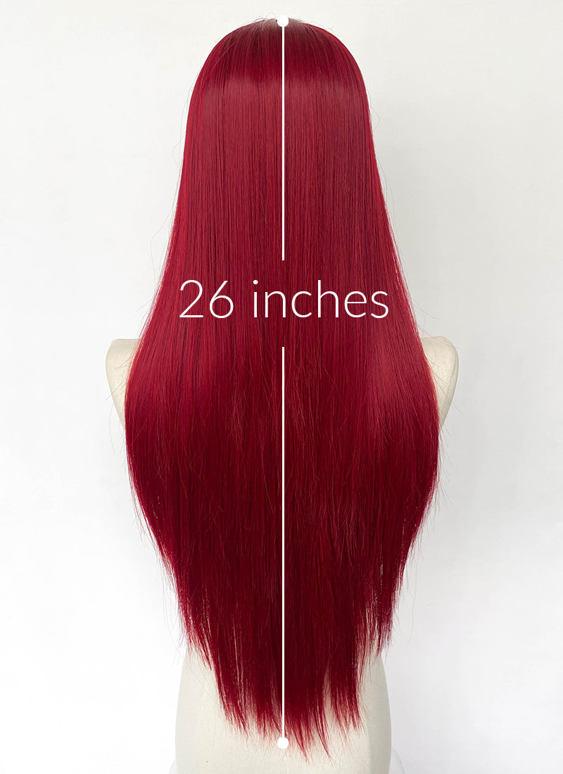 Red Straight Synthetic Hair Wig NLCS019