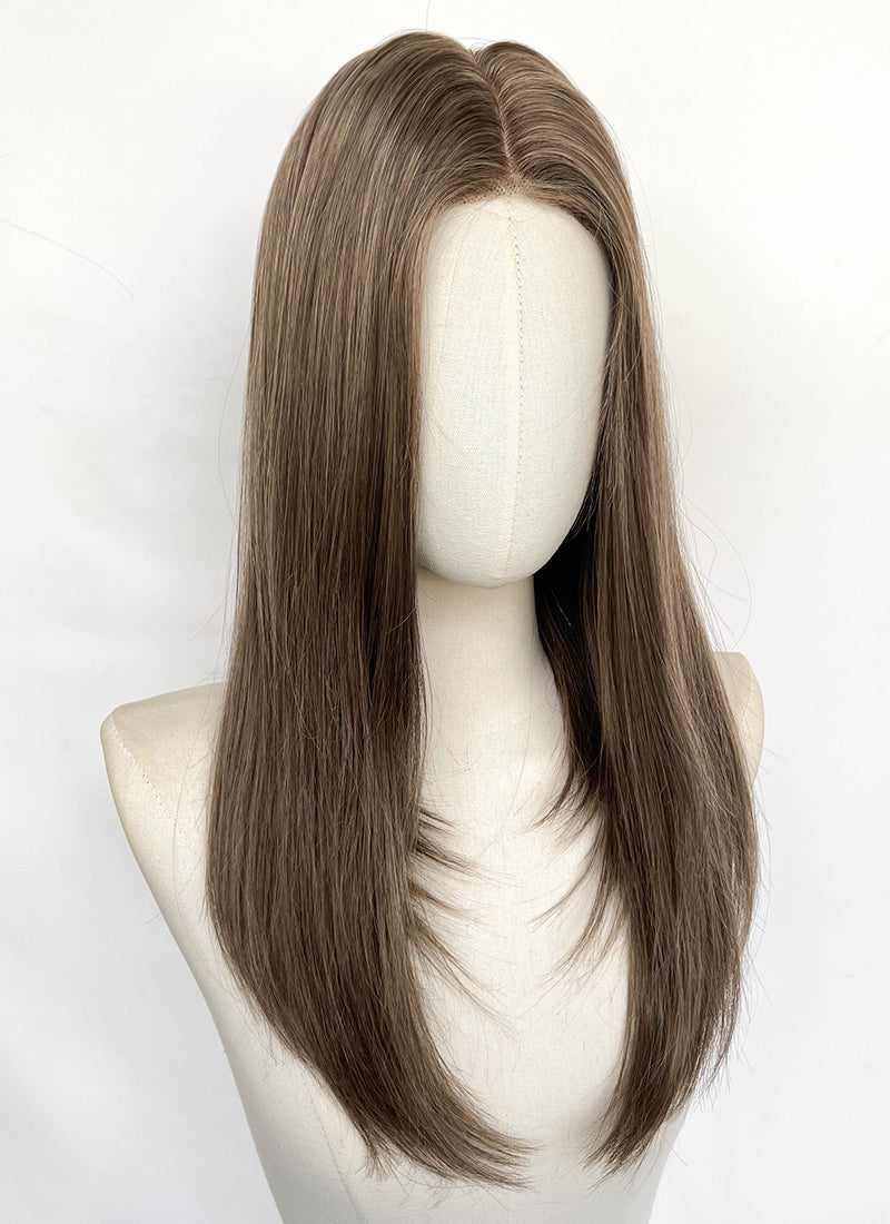 Mixed Brown Straight Synthetic Hair Wig NLCS024