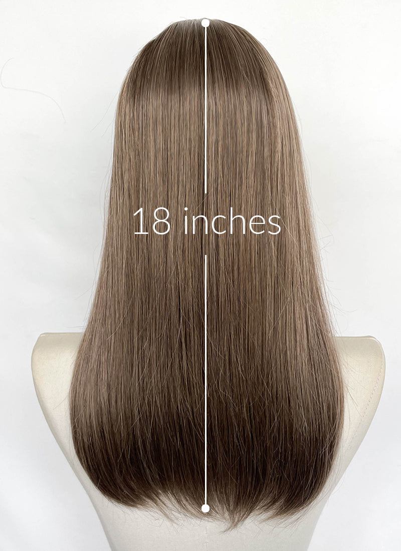 Mixed Brown Straight Synthetic Hair Wig NLCS024