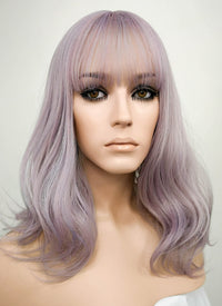 Pastel Purple Wavy Bob Synthetic Wig NS025