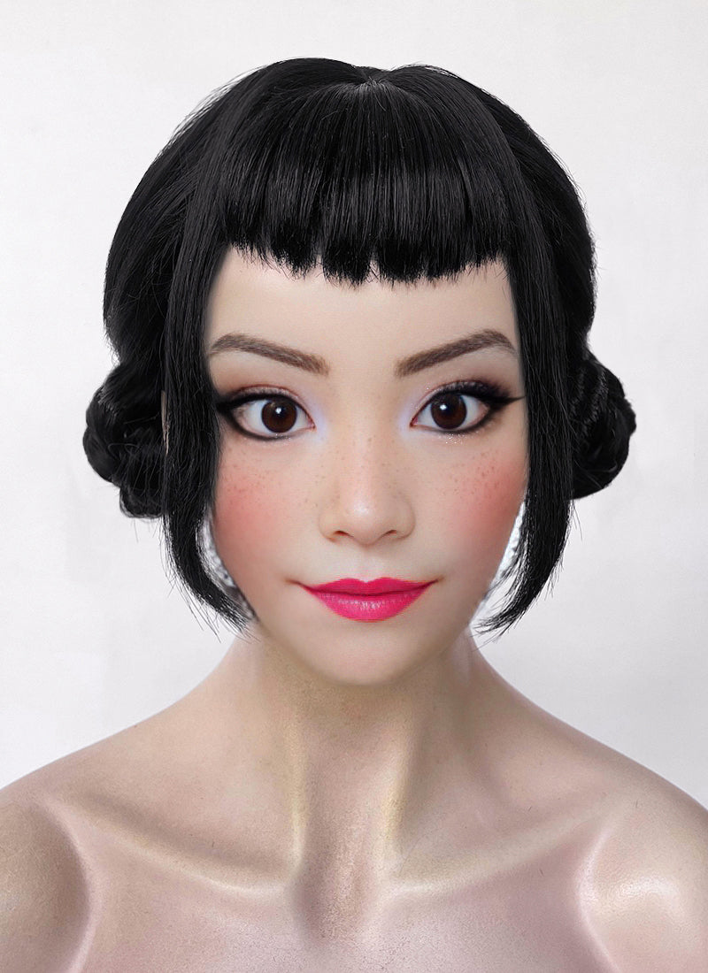 KPop Demon Hunters Zoey Jet Black Braided Synthetic Hair Wig