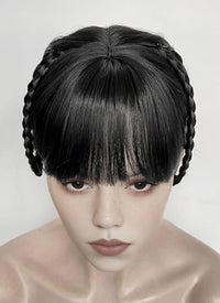 Wednesday Addams Gala Black Braided Synthetic Hair Wig NS2003