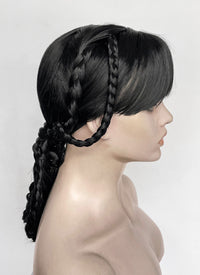 Wednesday Addams Gala Black Braided Synthetic Hair Wig NS2003