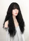 Black Wavy Synthetic Wig NS347