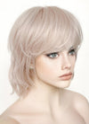 Ash Pinkish Blonde Wavy Synthetic Hair Wig NS431