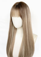 Disney Hannah Montana Brown With Blonde Highlights Straight Synthetic Hair Wig NS525