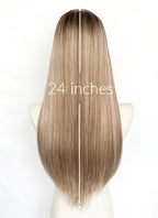 Disney Hannah Montana Brown With Blonde Highlights Straight Synthetic Hair Wig NS525