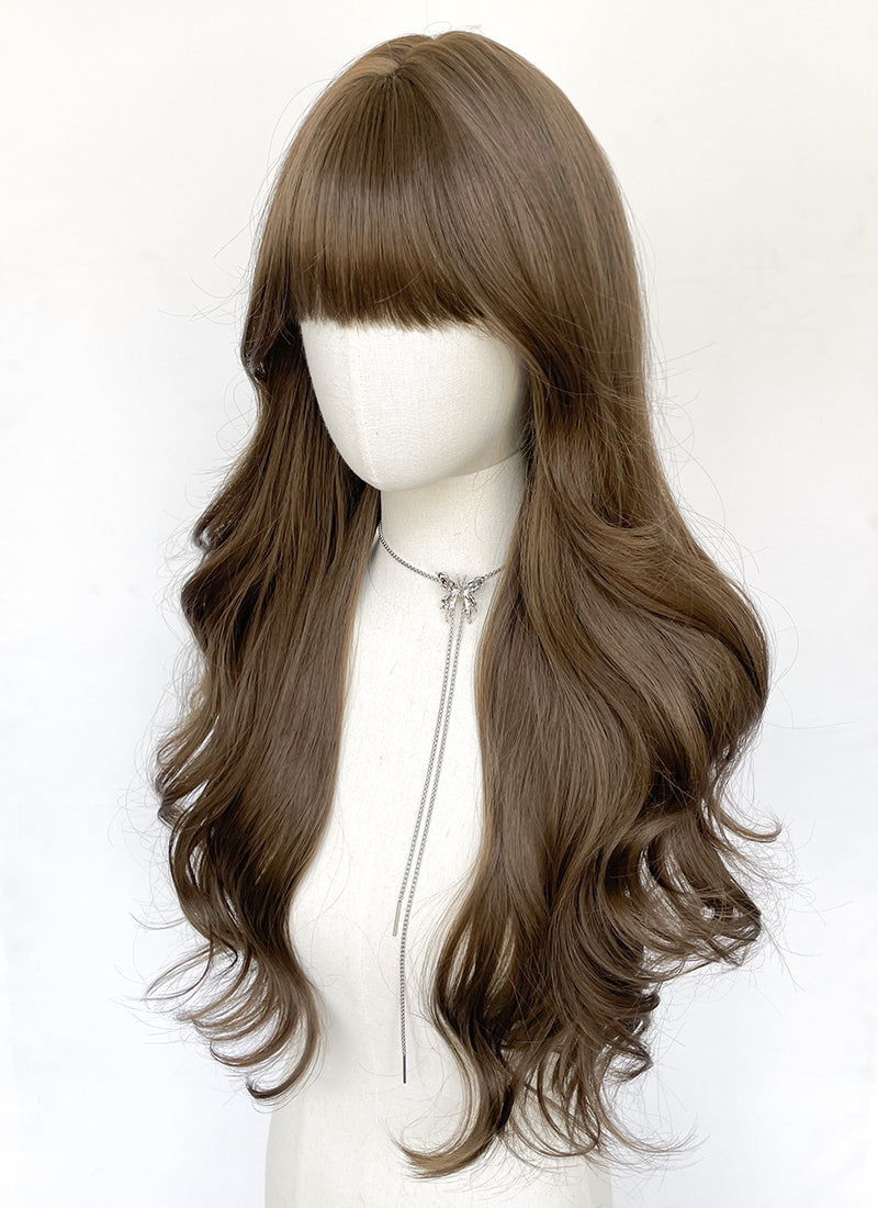 Brunette wavy Synthetic Hair Wig | WigIsFashion