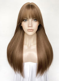 Brown Straight Synthetic Hair Wig NS545