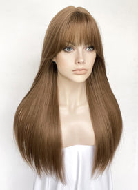 Brown Straight Synthetic Hair Wig NS545