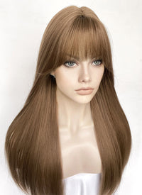 Brown Straight Synthetic Hair Wig NS545