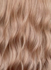 Pastel Peach Pink Wavy Synthetic Hair Wig NS567