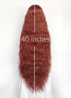 Auburn Curly Synthetic Hair Wig NS621